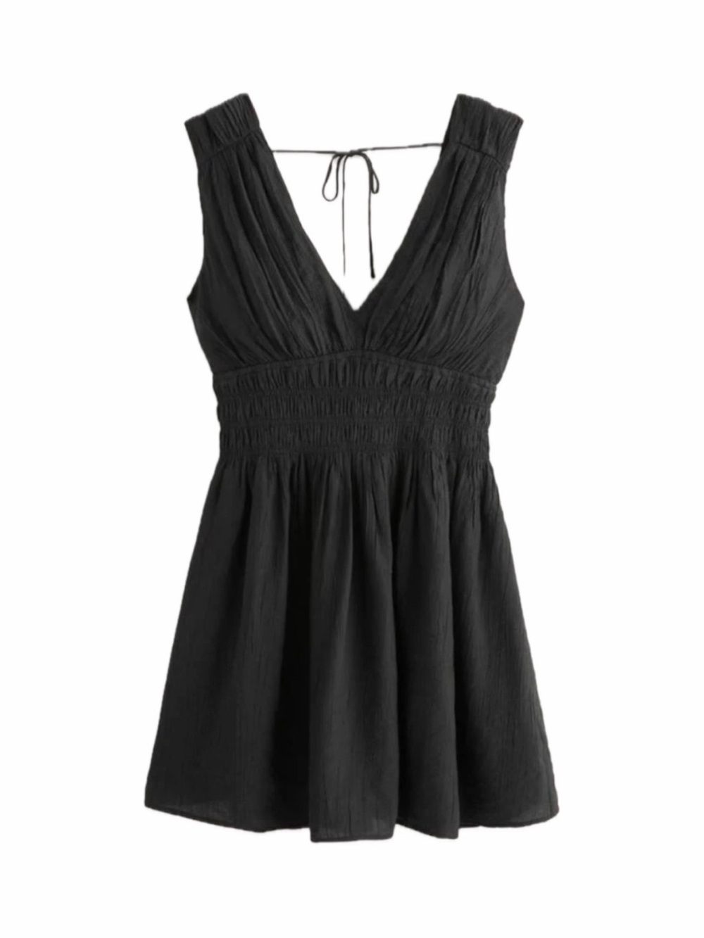 Abercrombie & Fitch | Smocked Plunge Crinkle Mini Dress